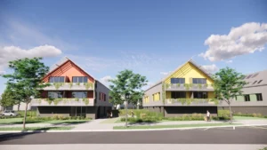 Vizualizace projektu výstavby bytů Bydlení Dobřichovice - Pražská