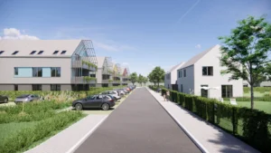 Vizualizace projektu výstavby bytů Bydlení Dobřichovice - Pražská