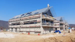Fotografie z průběhu výstavby bytů Bydlení Dobřichovice - Pražská