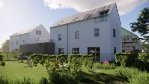 Vizualizace projektu výstavby bytů Bydlení Dobřichovice - Pražská