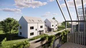 Vizualizace projektu výstavby bytů Bydlení Dobřichovice - Pražská