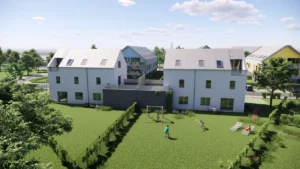 Vizualizace projektu výstavby bytů Bydlení Dobřichovice - Pražská