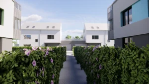 Vizualizace projektu výstavby bytů Bydlení Dobřichovice - Pražská