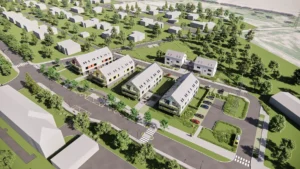 Vizualizace projektu výstavby bytů Bydlení Dobřichovice - Pražská